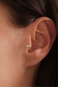 14 Ayar Altın Taşlı Tragus Küpe