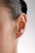 14 Ayar Altın Taşlı Mekik V Form Tragus Küpe