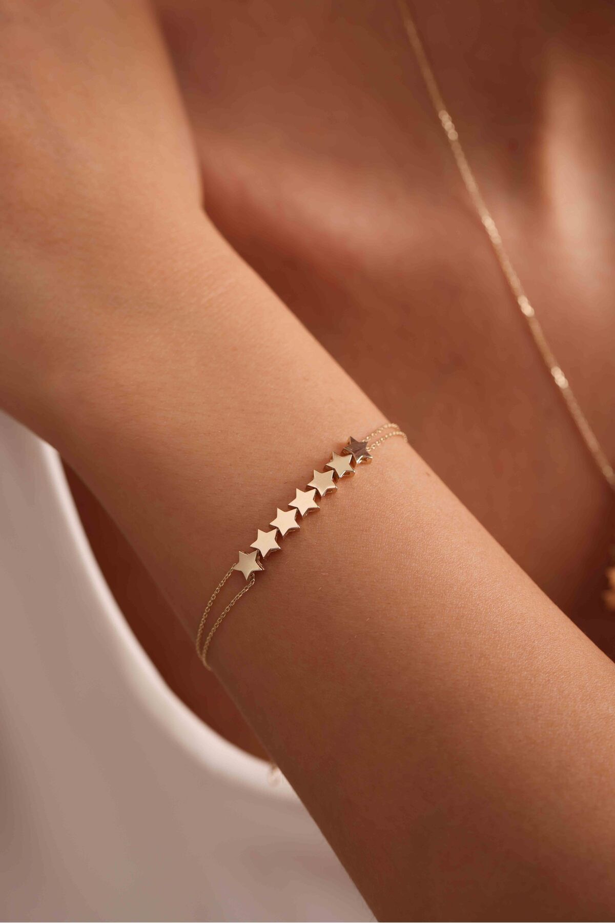 14 Ayar Altın Yıldız Bileklik