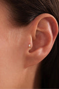 14 Ayar Altın Taşlı Çapa Tragus Küpe