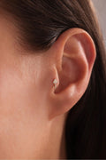 14 Ayar Altın Taşlı Anahtar Tragus Küpe