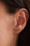14 Ayar Altın Taşlı Yıldız Big Tragus Küpe