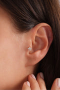 14 Ayar Altın Taşlı Yıldız Tragus Küpe