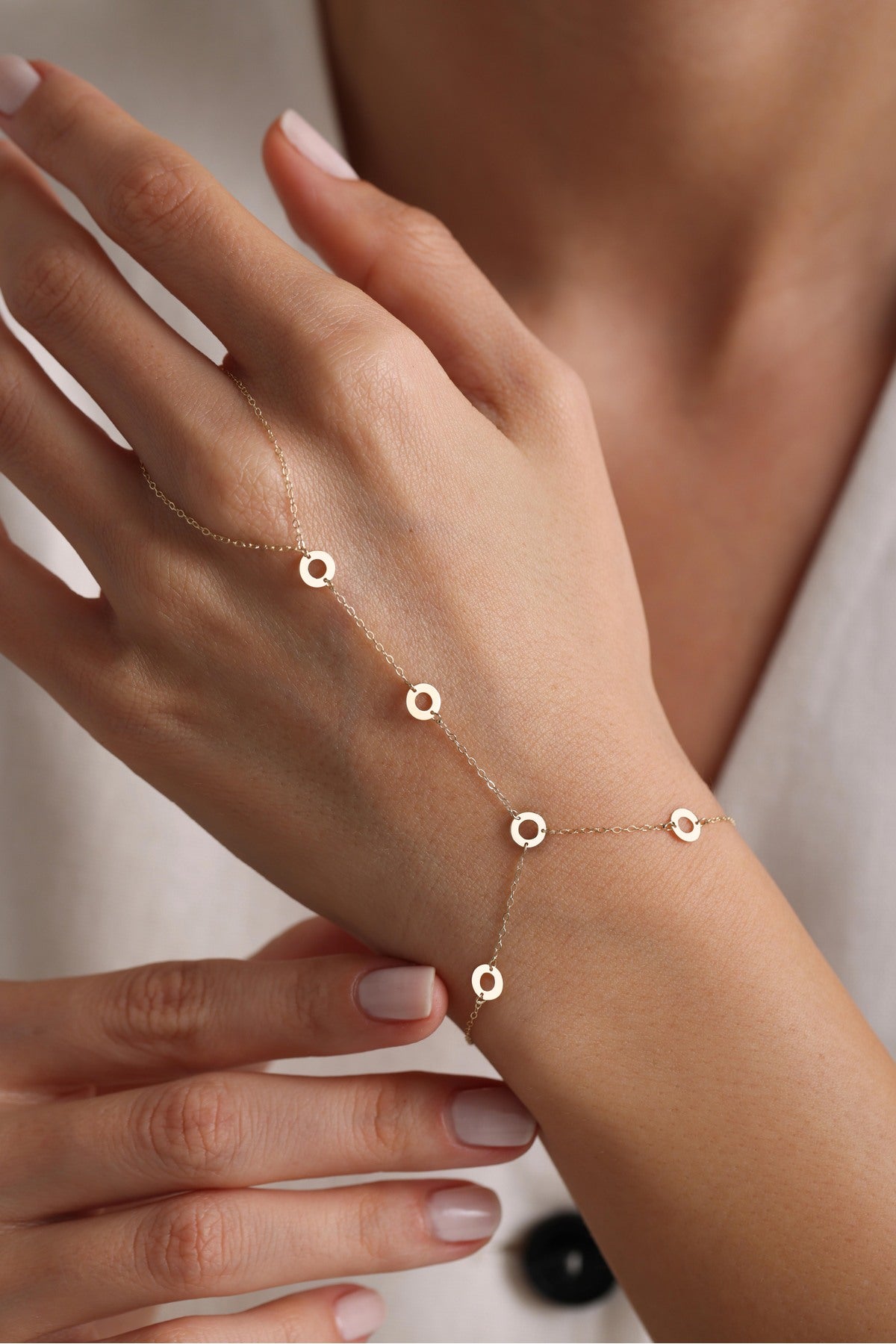 14 Ayar Altın Roundy Halka Işıltılı Şahmeran