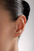 14 Ayar Altın Taşlı Yay C Tragus Küpe