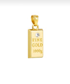 14 Ayar Altın Külçe Kolye Ucu